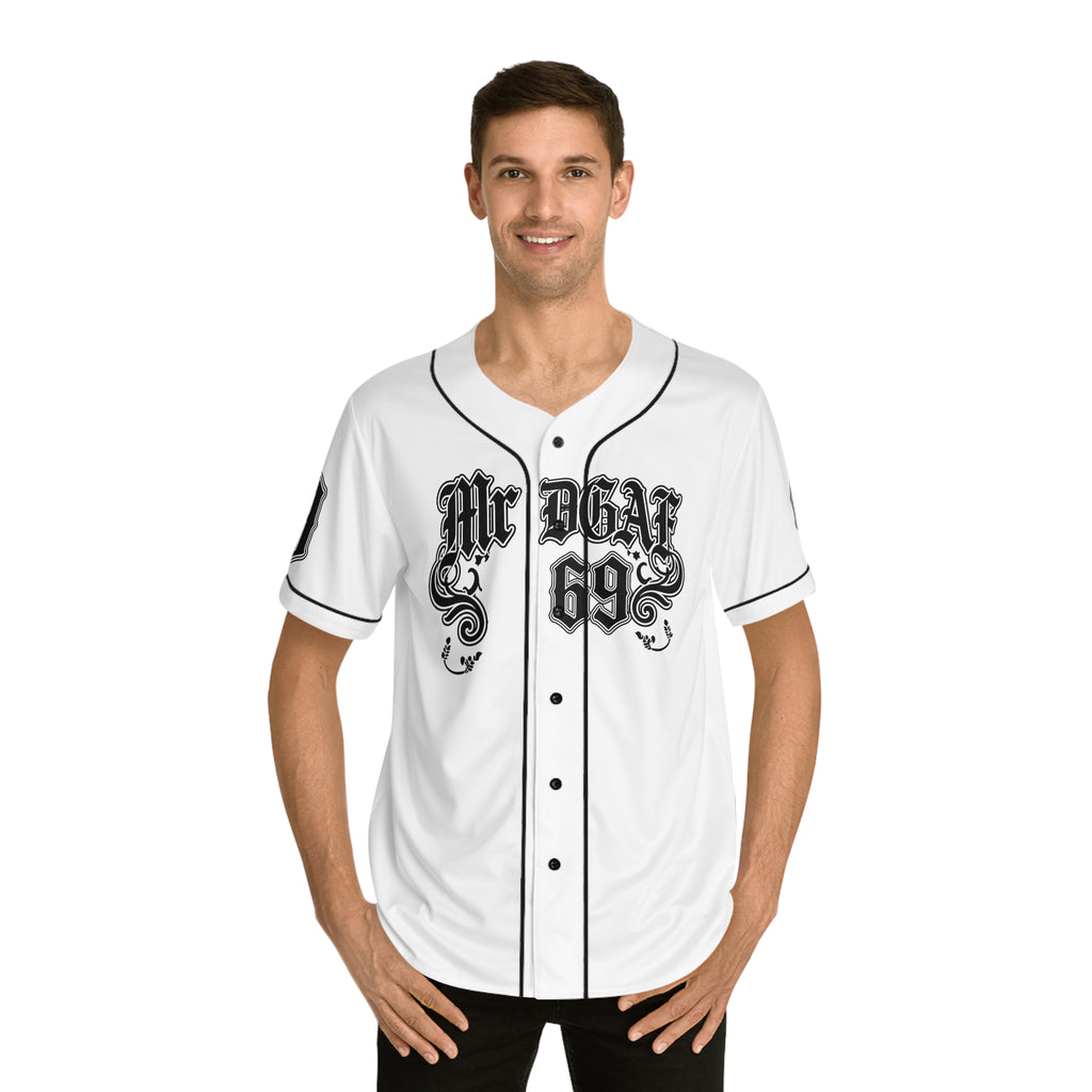 MrDGAF 69 Baseball Jersey — Vintage Gothic Numbered Men’s Sports Tee