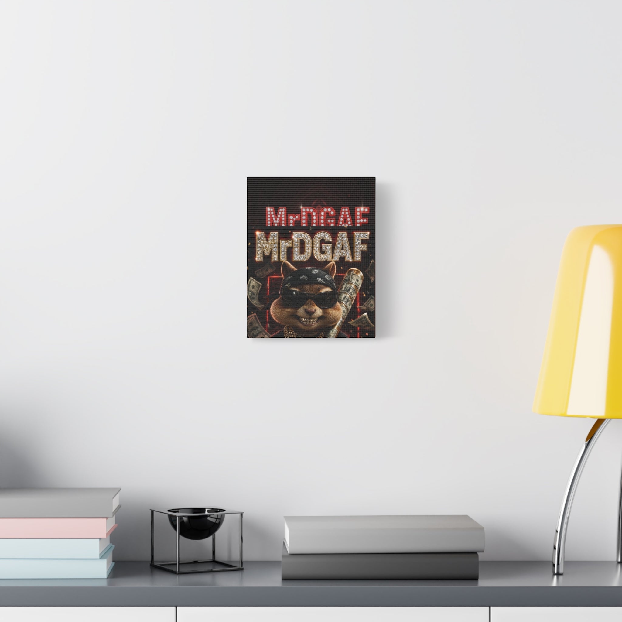 Dark Cardinal Bunny Canvas Print — Gothic Rabbit Wall Art