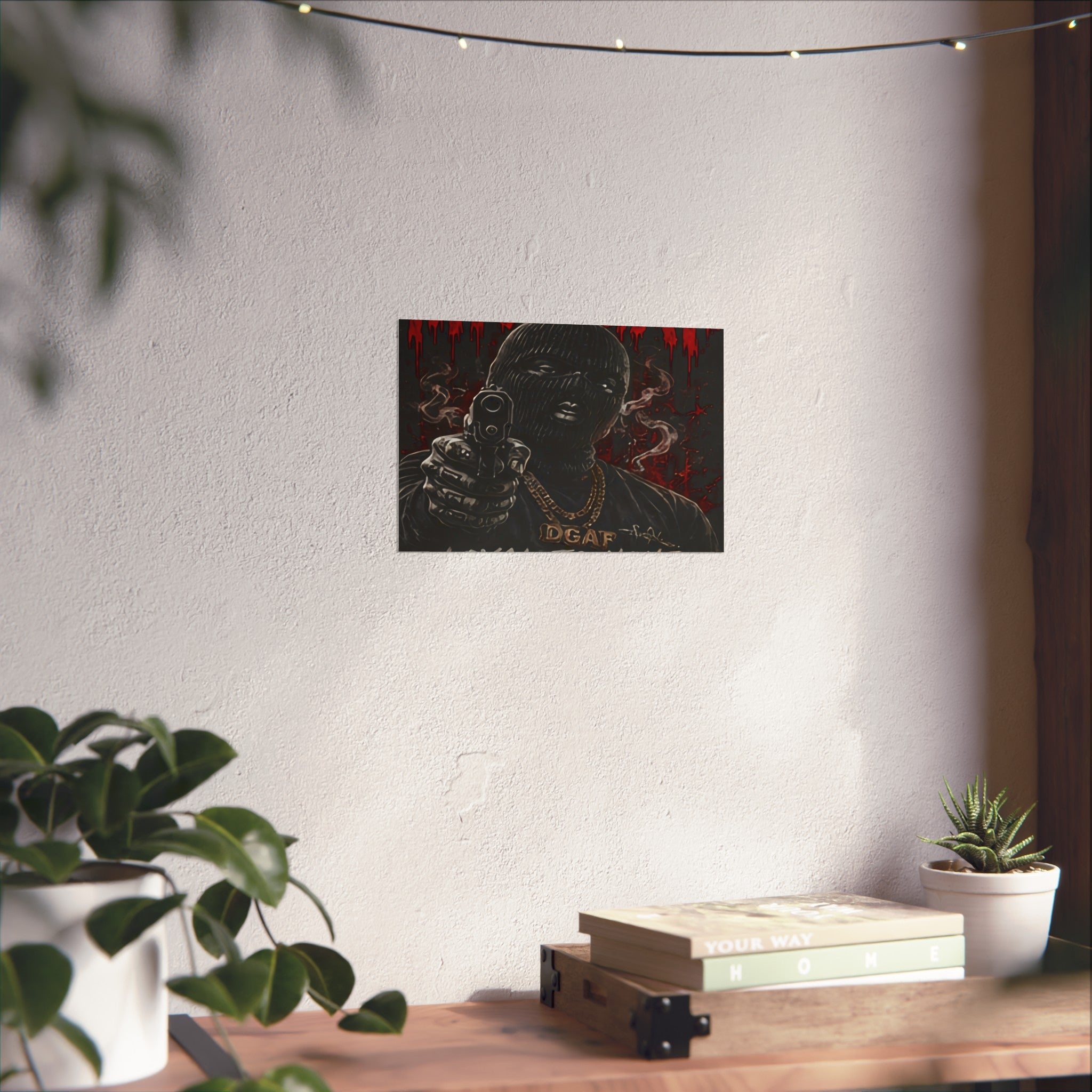 Fine Art Poster — 'Loyal to None' Masked Gunman Dark Urban Art Print