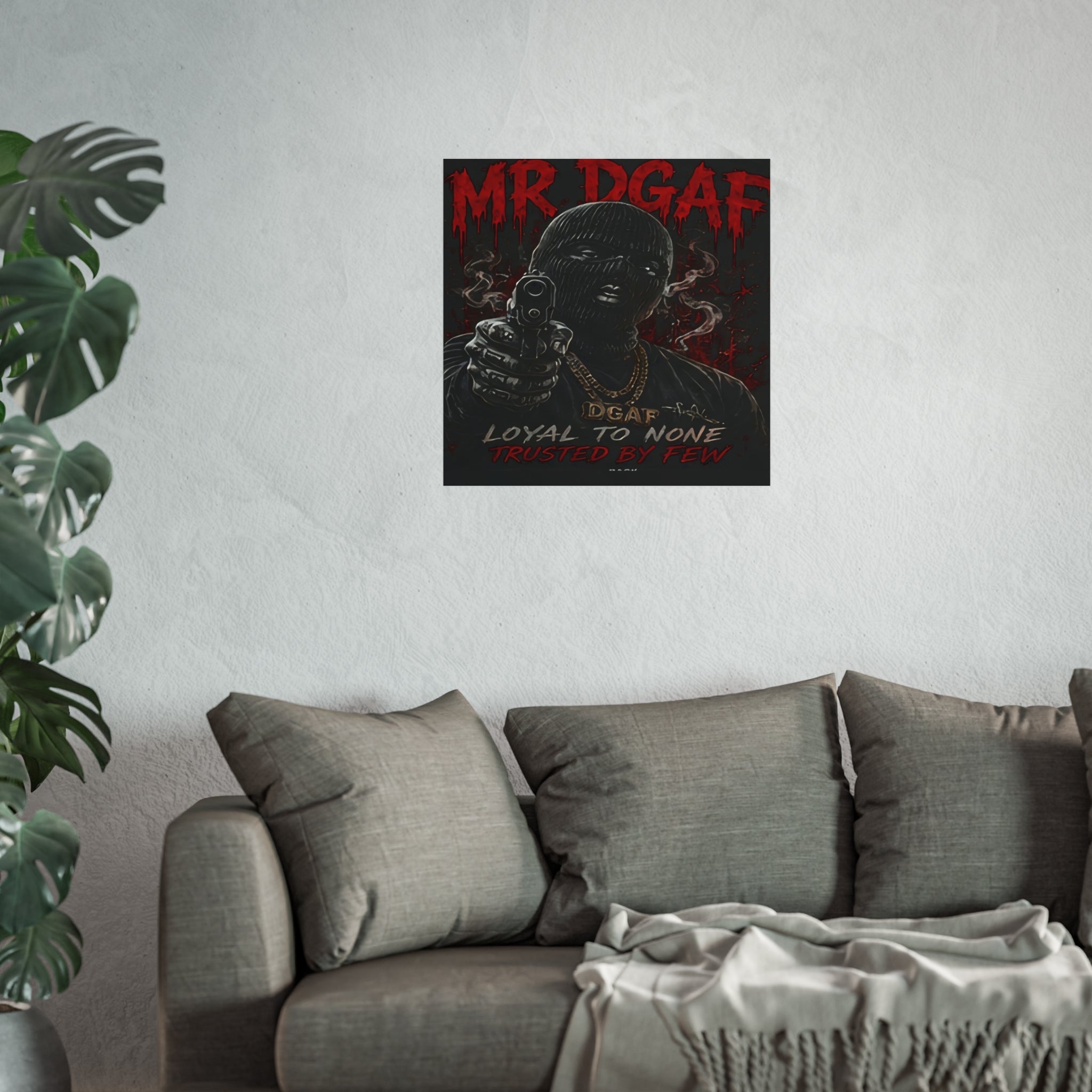 Fine Art Poster — 'Loyal to None' Masked Gunman Dark Urban Art Print