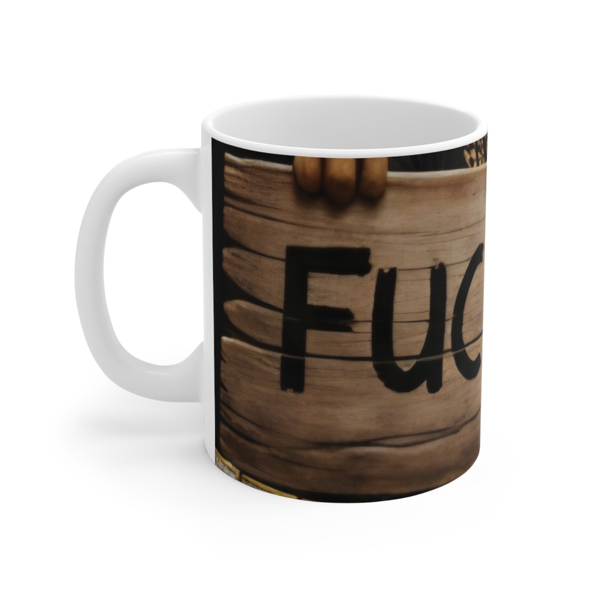 Rustic 'Fuck Off' Coffee Mug — 11oz Ceramic Novelty Mug