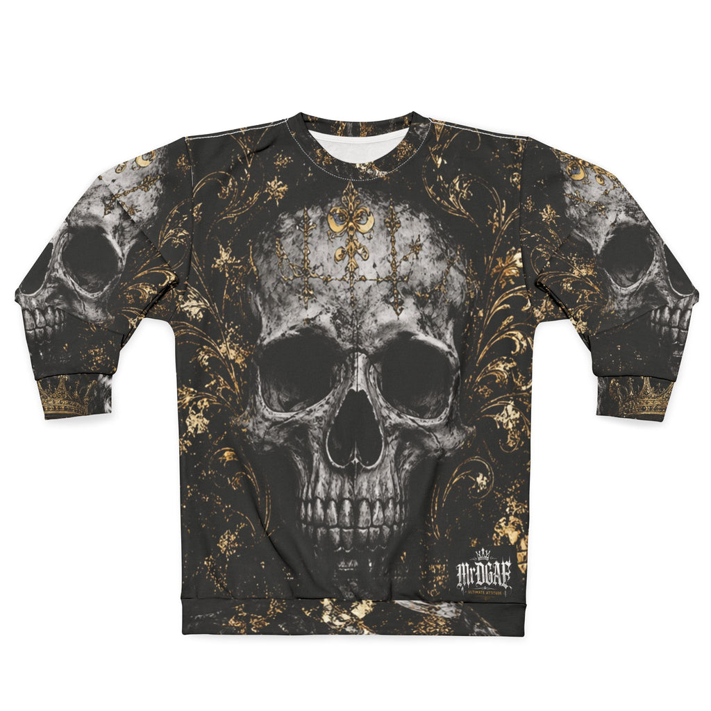 Skull Crown Sweatshirt — Gothic OGF All-Over Print