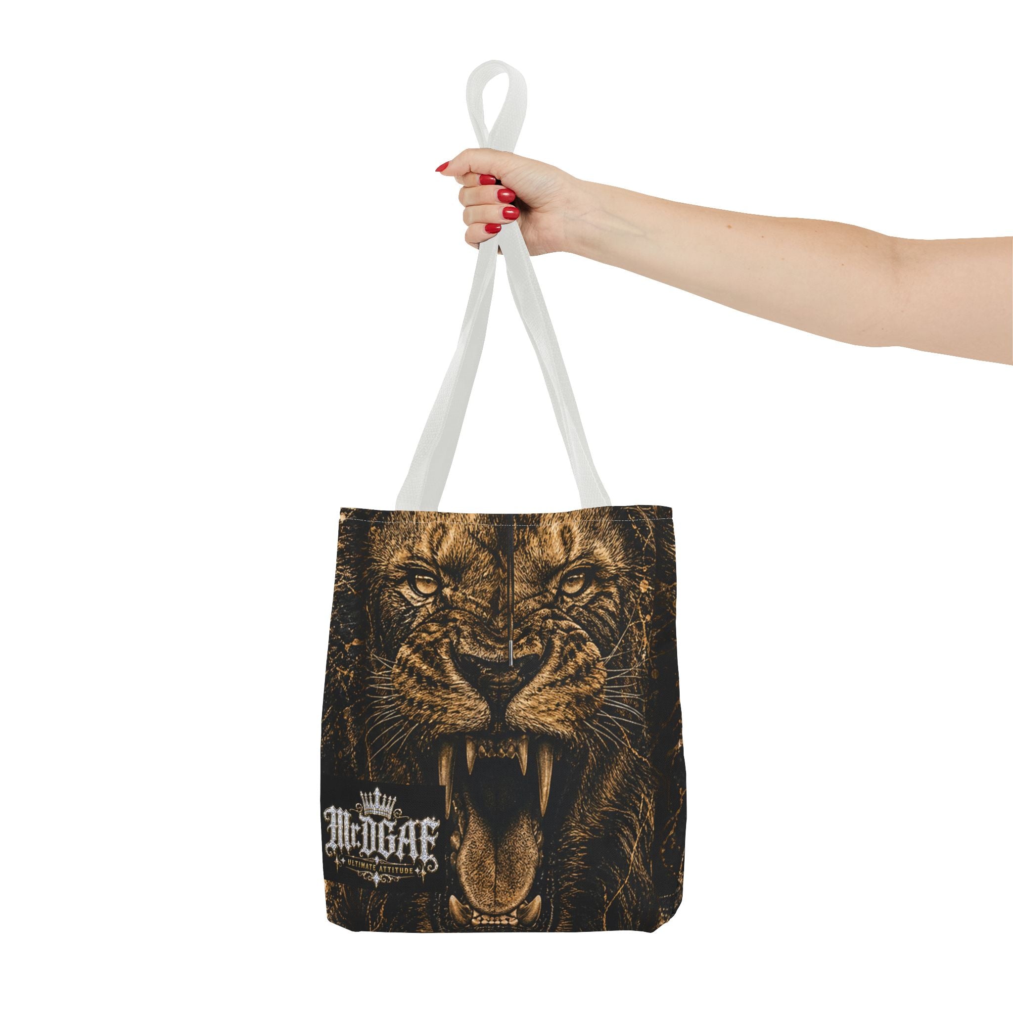 Roaring Lion Tote Bag – Vintage Fierce Animal Print Everyday Tote
