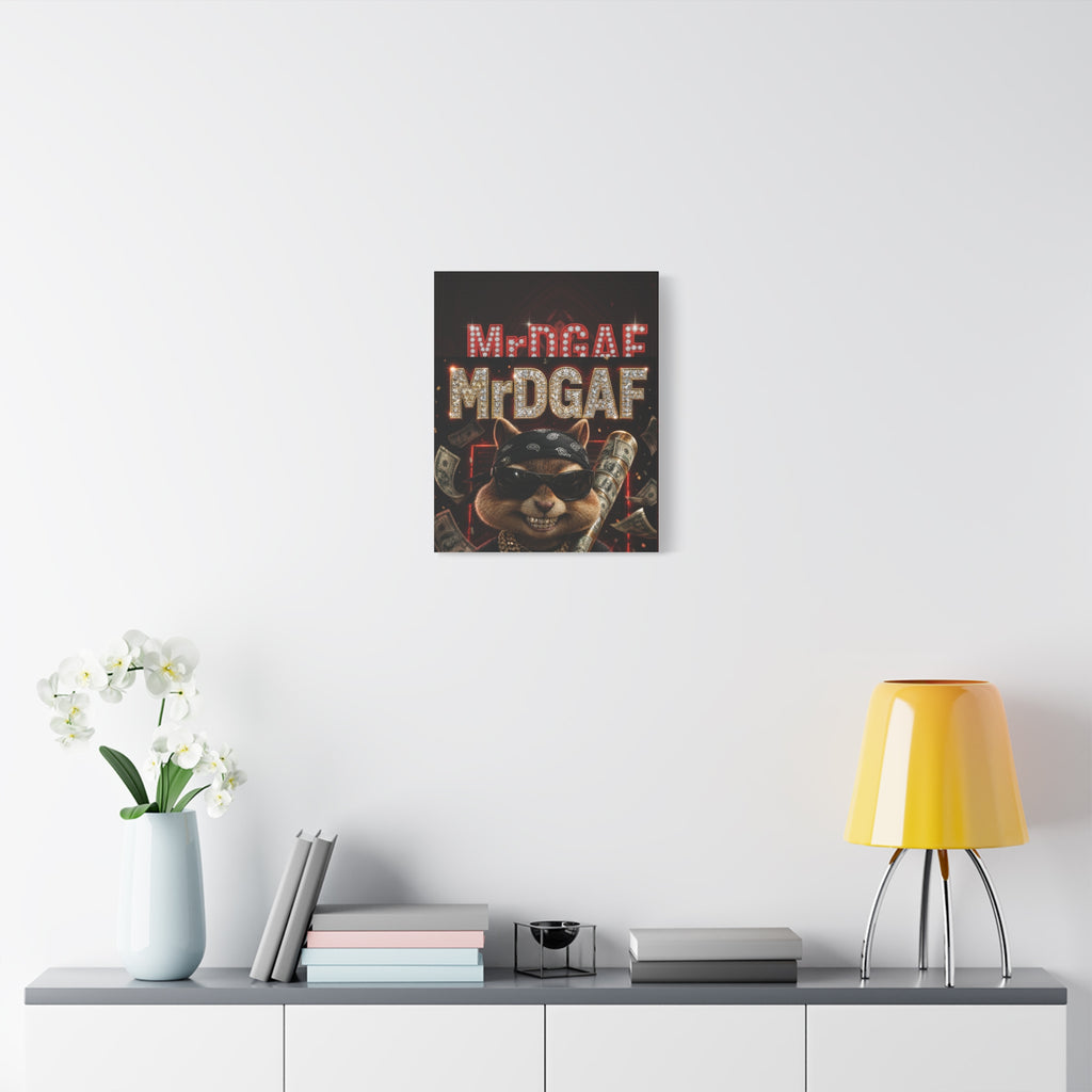 Dark Cardinal Bunny Canvas Print — Gothic Rabbit Wall Art