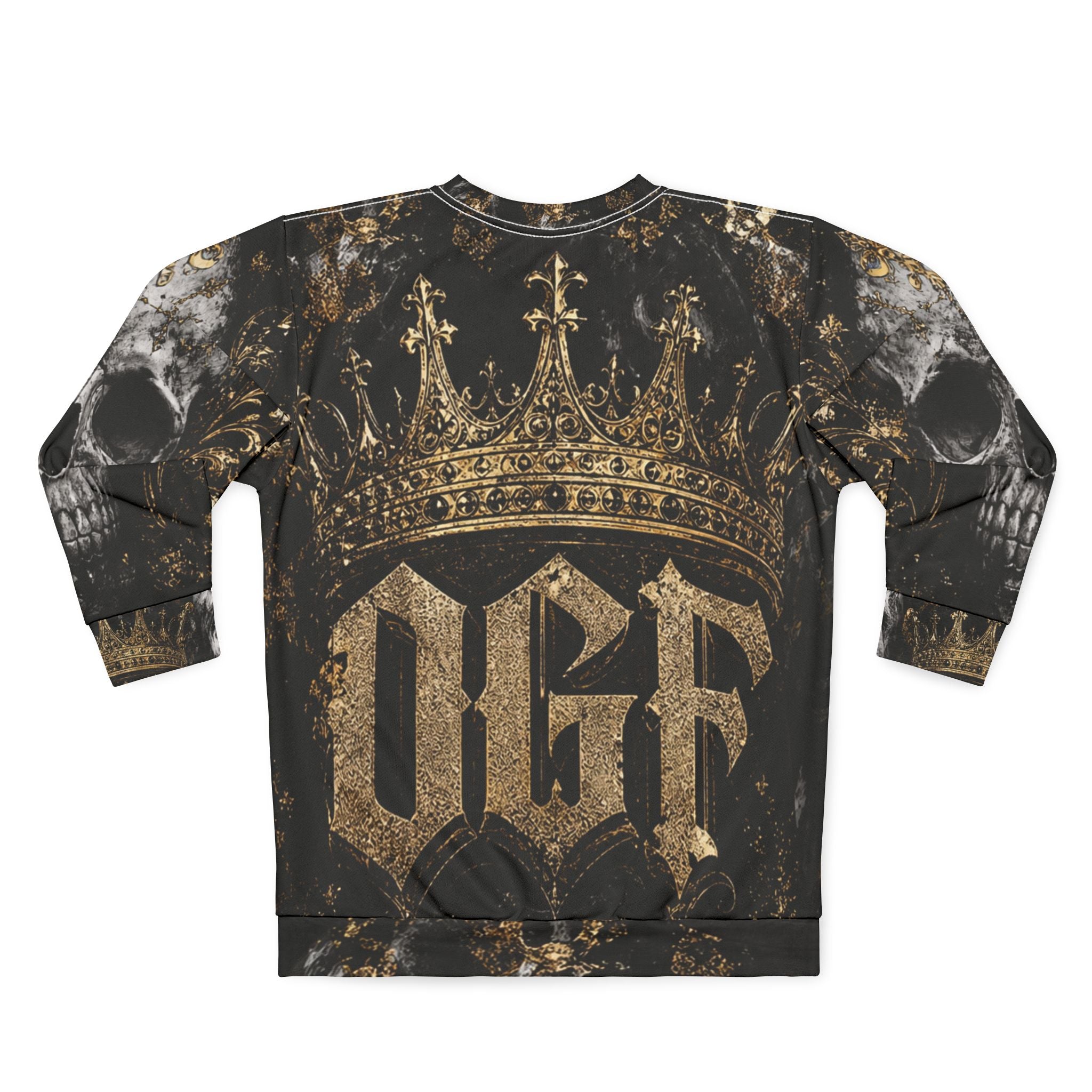 Skull Crown Sweatshirt — Gothic OGF All-Over Print