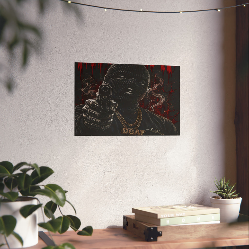 Fine Art Poster — 'Loyal to None' Masked Gunman Dark Urban Art Print