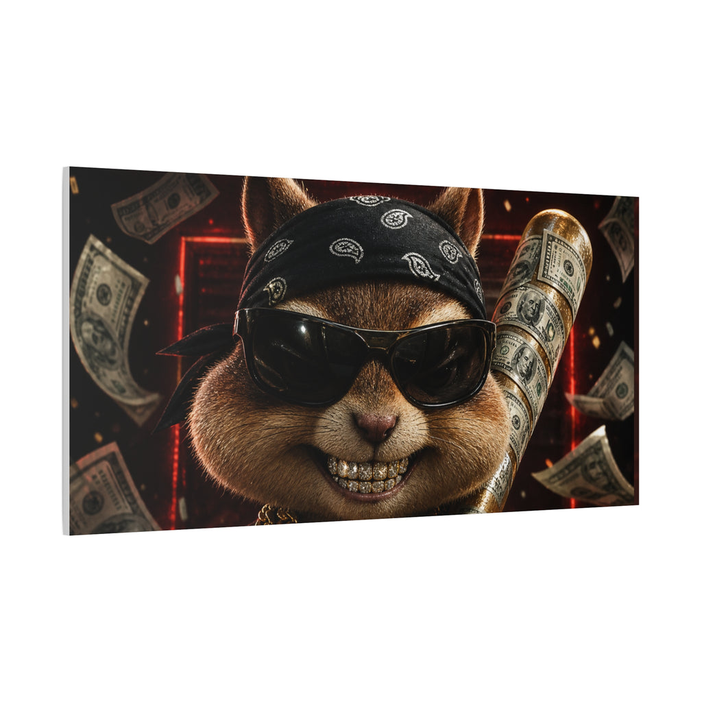 Dark Cardinal Bunny Canvas Print — Gothic Rabbit Wall Art