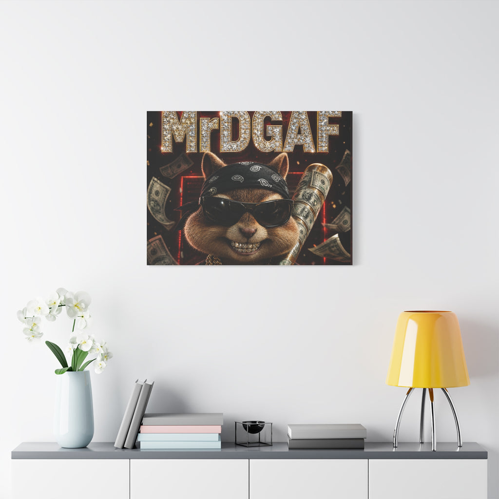 Dark Cardinal Bunny Canvas Print — Gothic Rabbit Wall Art