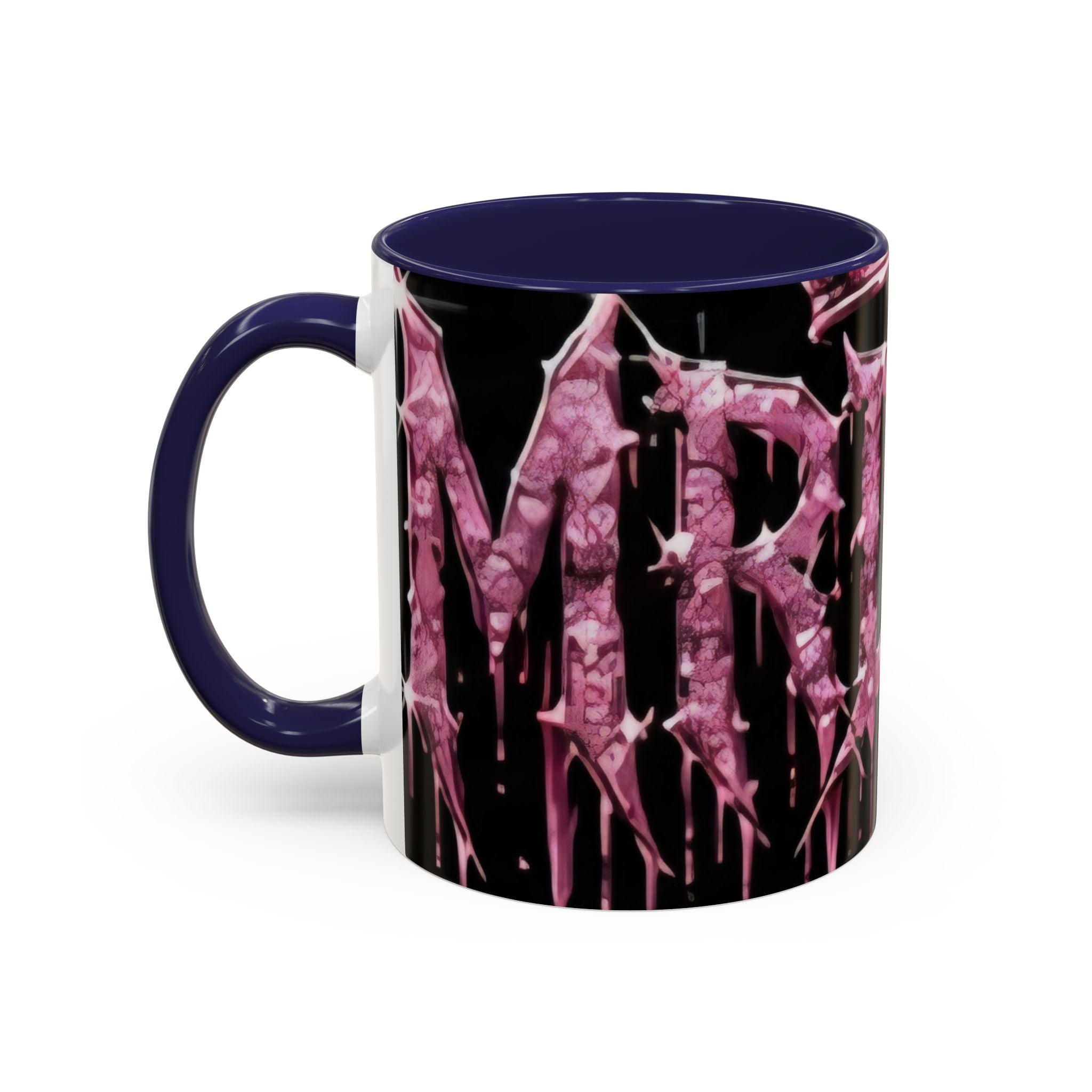 Dripping Pink Glitter Gothic Mug — Accent Coffee Cup (11/15oz)