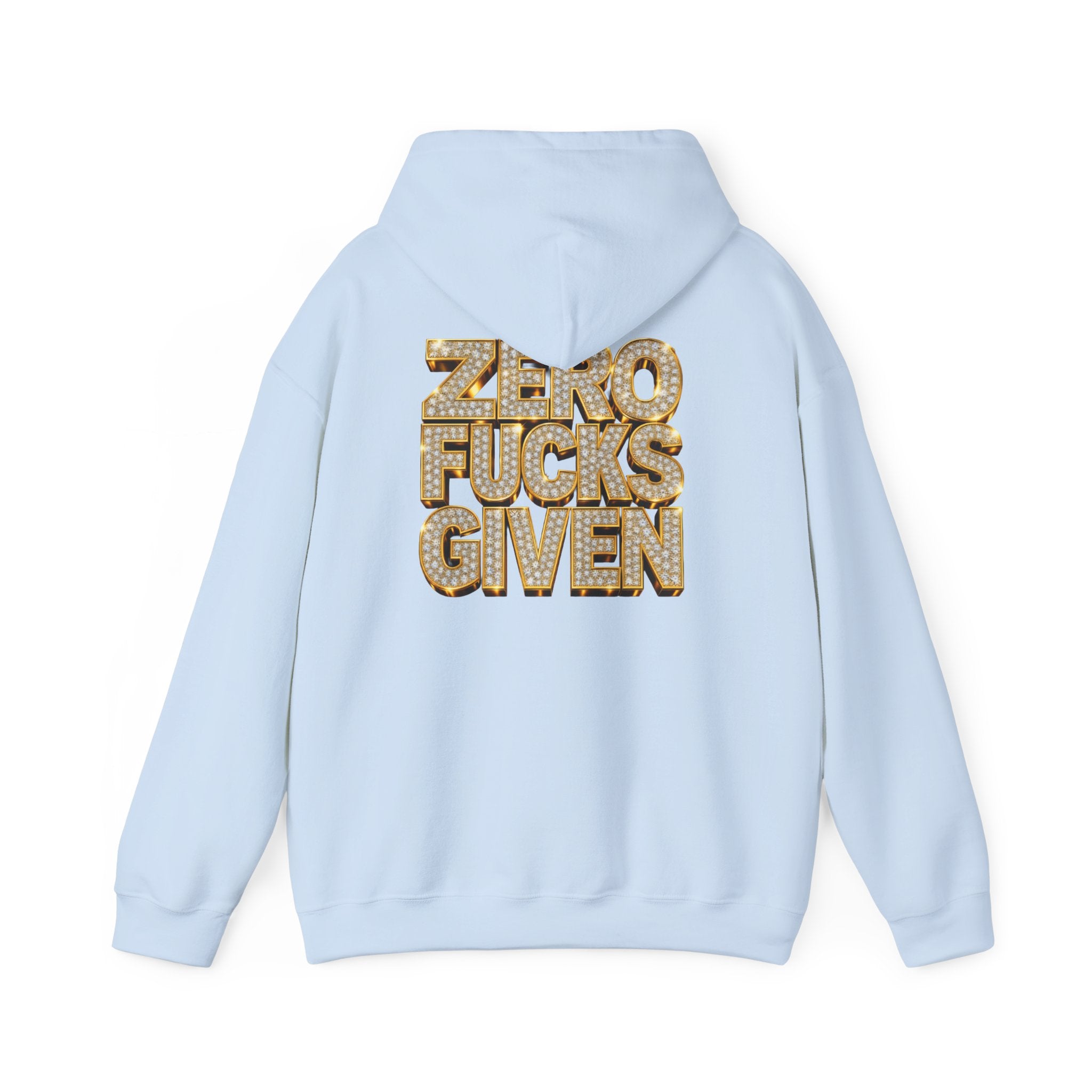 Zero Fucks Given Hoodie — Bold Marquee Lettering Graphic Pullover