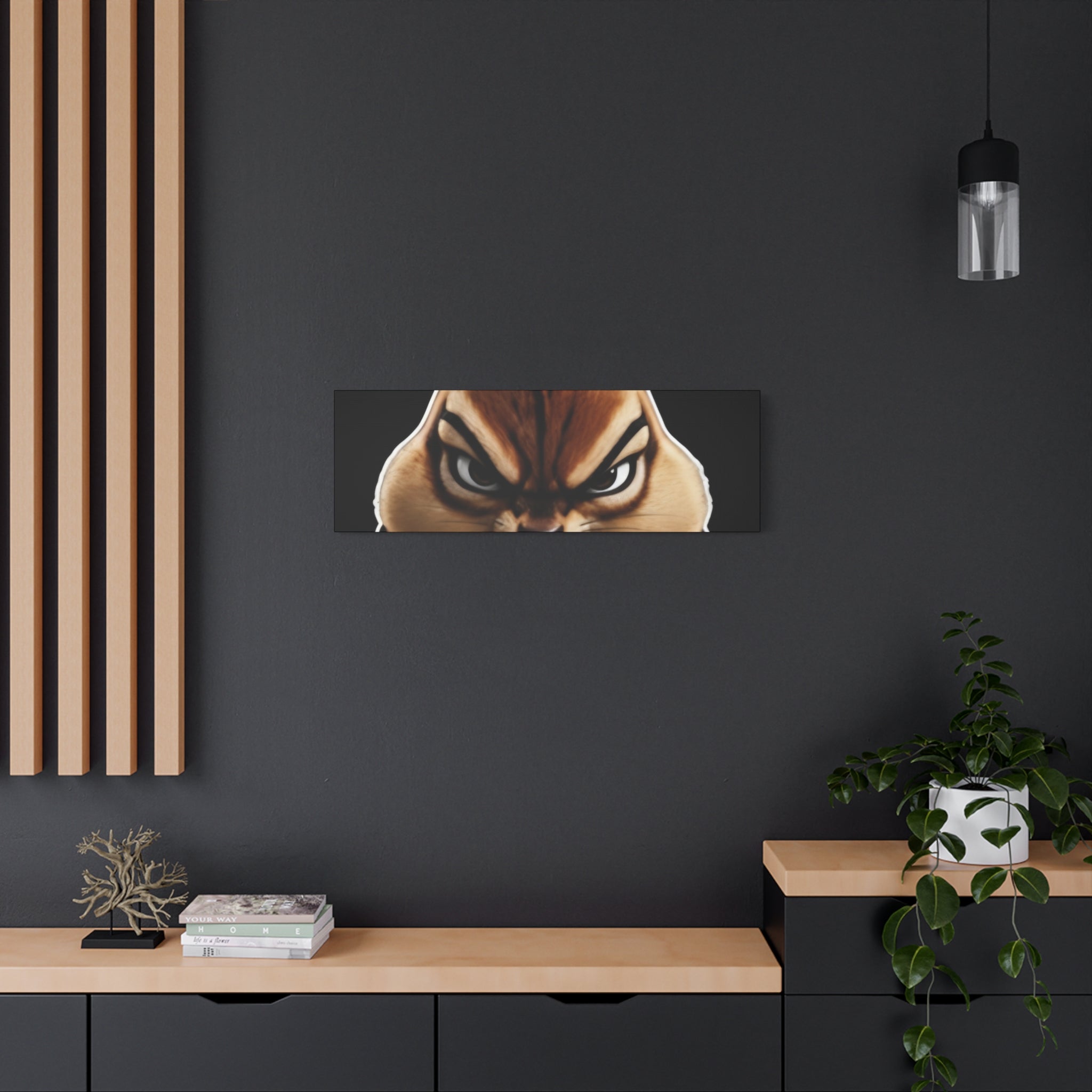 Edgy Chipmunk Canvas Print – "Go Fuck Yourself" Statement Wall Art