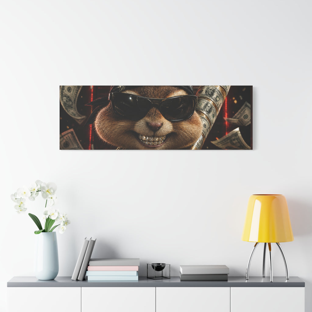 Dark Cardinal Bunny Canvas Print — Gothic Rabbit Wall Art