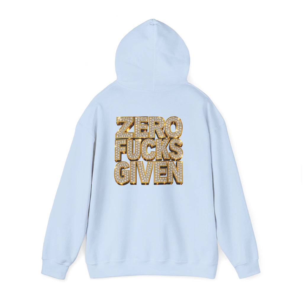 Zero Fucks Given Hoodie — Bold Marquee Lettering Graphic Pullover