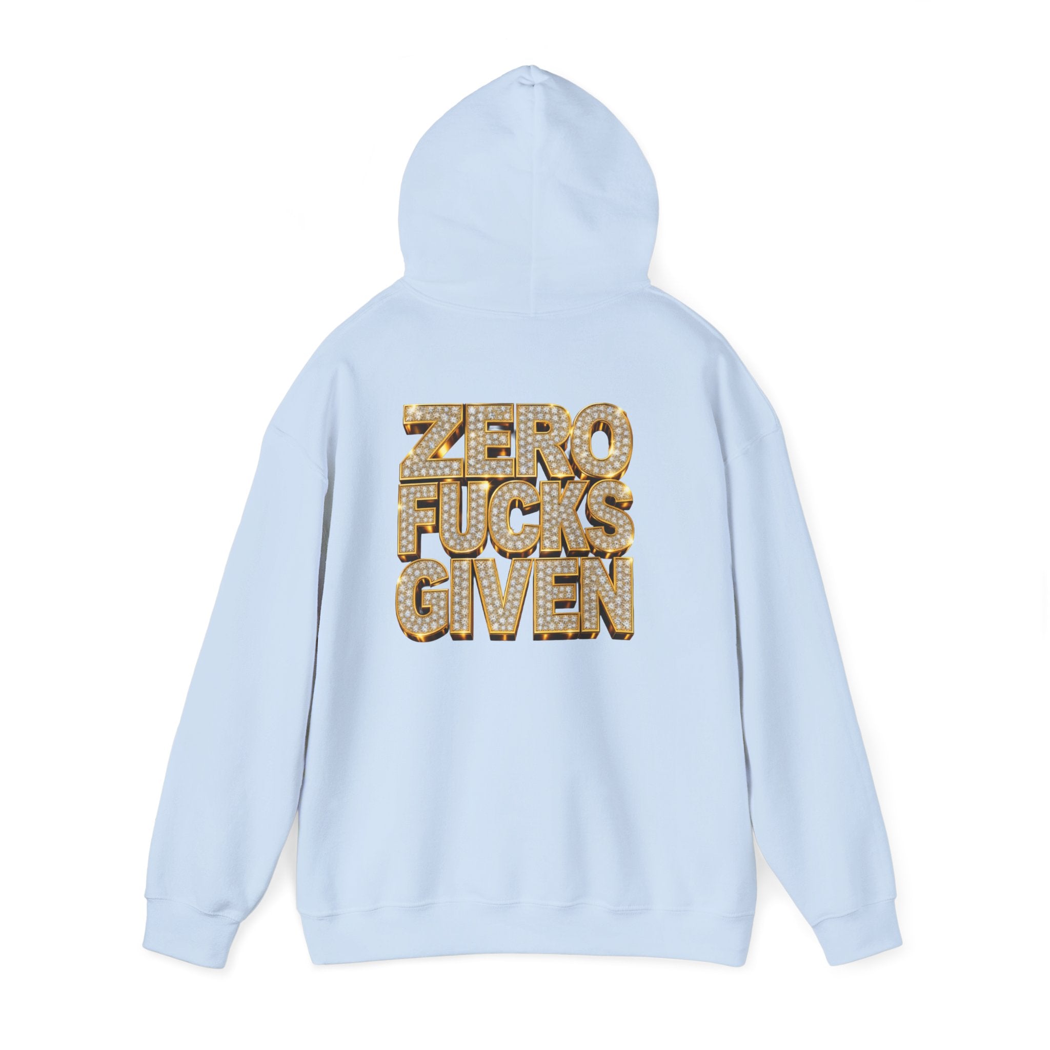 Zero Fucks Given Hoodie — Bold Marquee Lettering Graphic Pullover