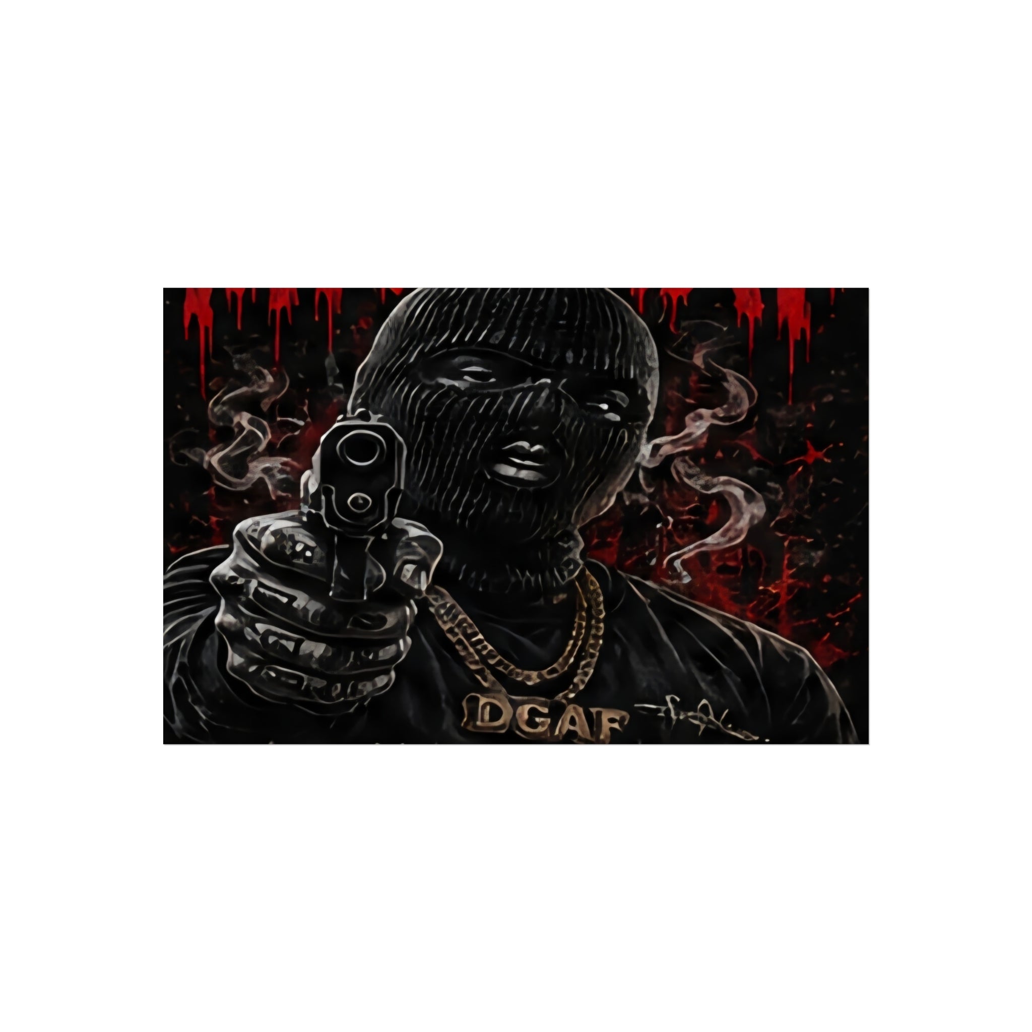 Fine Art Poster — 'Loyal to None' Masked Gunman Dark Urban Art Print
