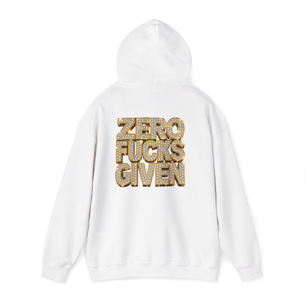 Zero Fucks Given Hoodie — Bold Marquee Lettering Graphic Pullover