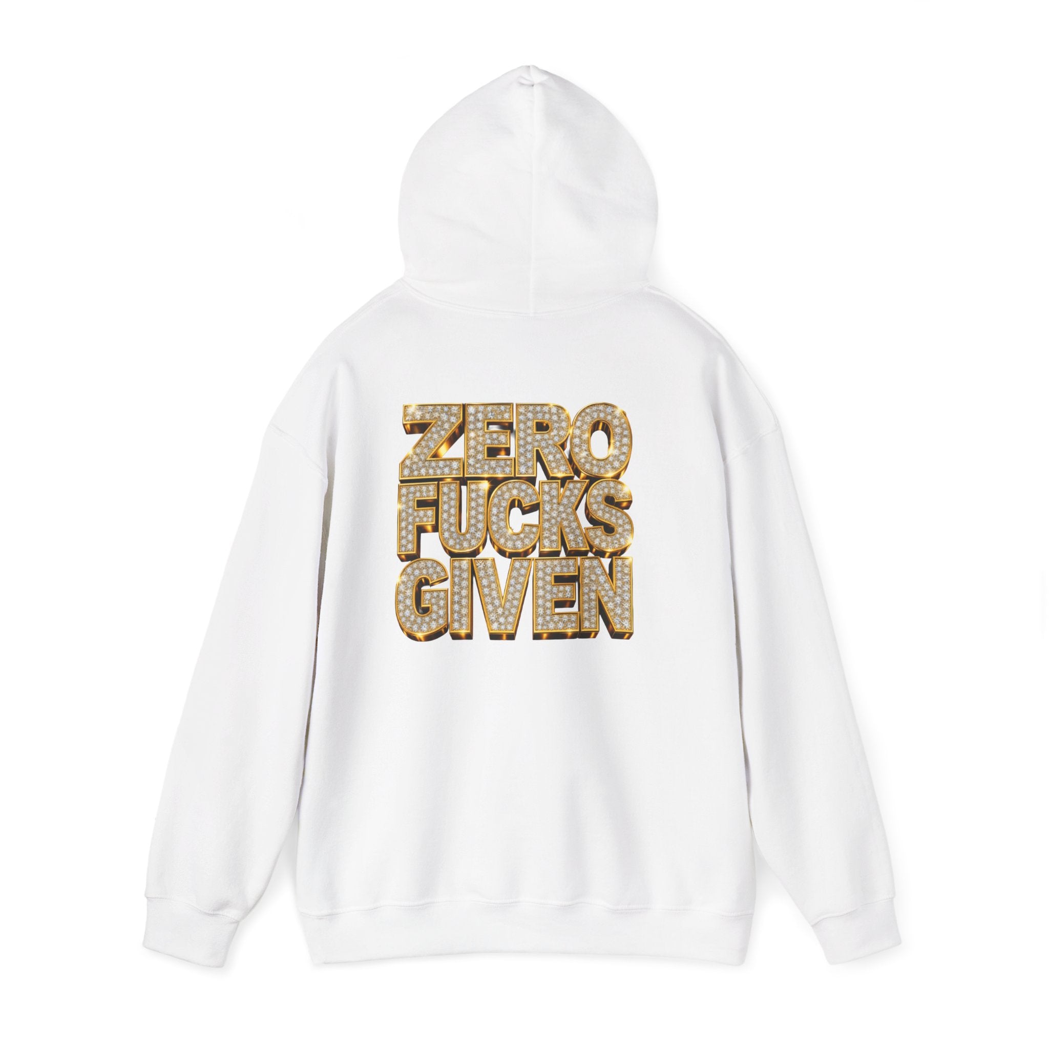 Zero Fucks Given Hoodie — Bold Marquee Lettering Graphic Pullover