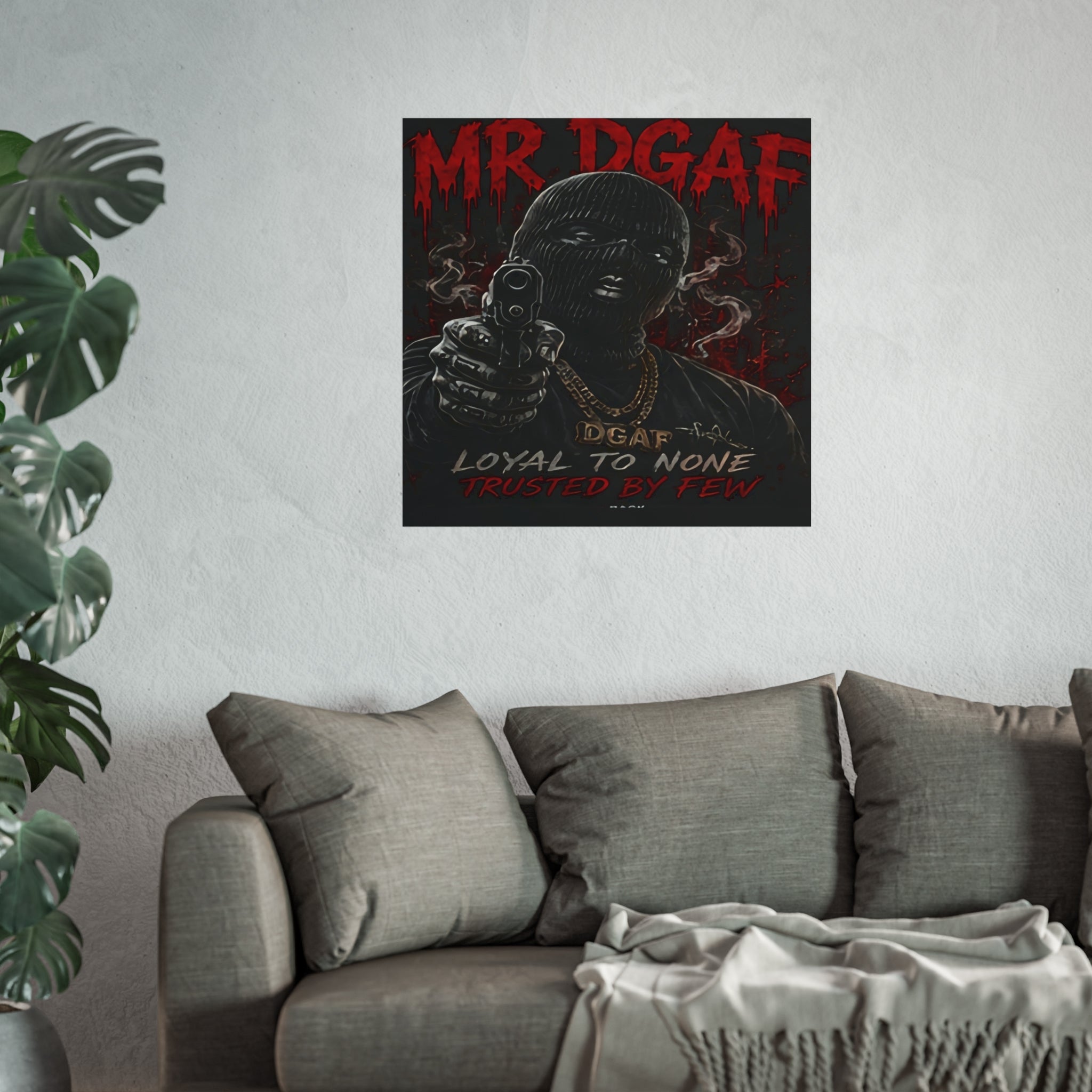 Fine Art Poster — 'Loyal to None' Masked Gunman Dark Urban Art Print
