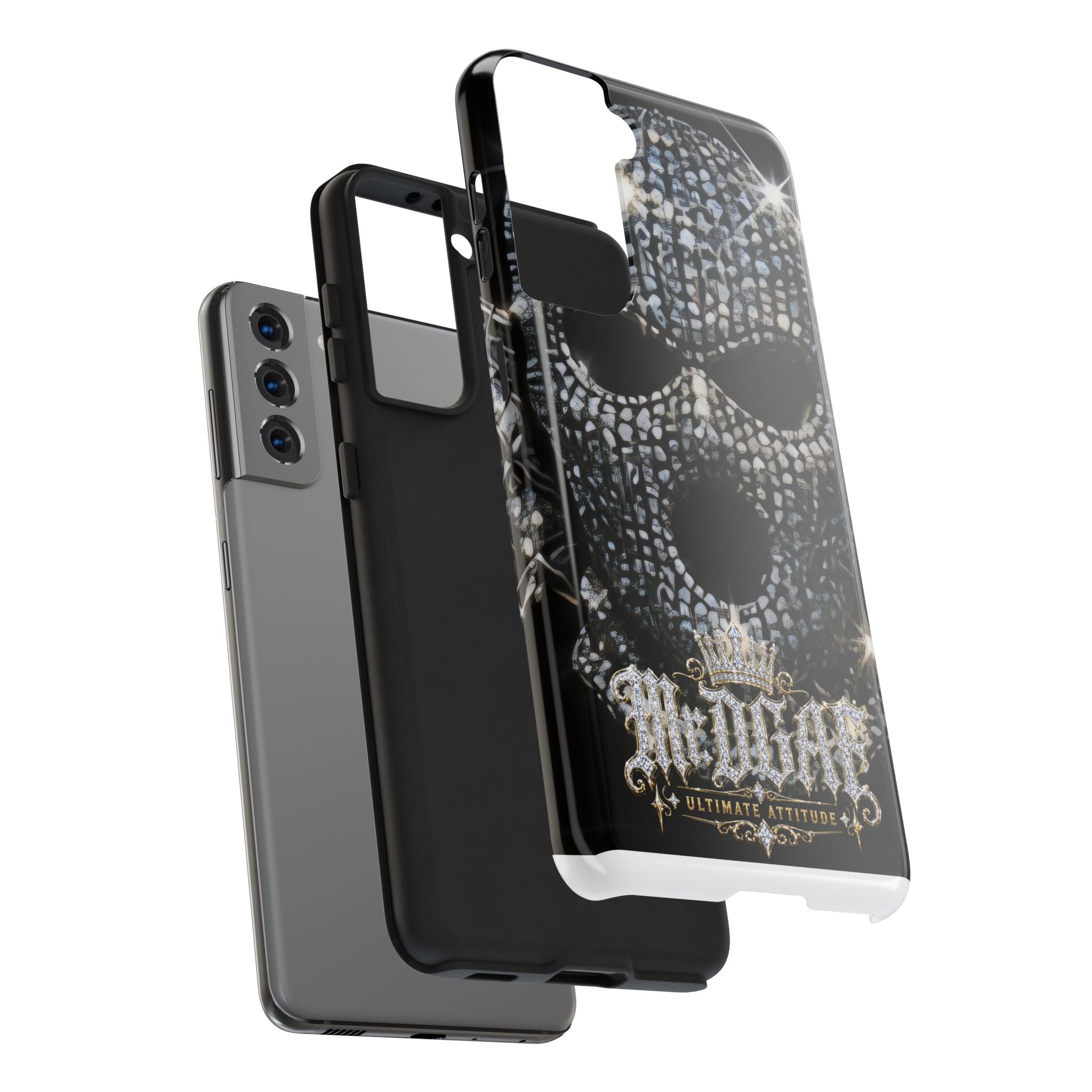 Skull Rhinestone Tough Phone Case — "Outlaw" Ultimate Attitude