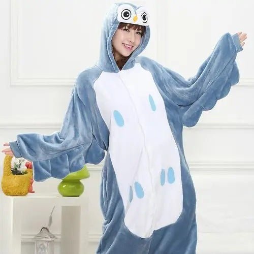 Mixed batch autumn and winter flannel children's cartoon conjoined animal pajamas Tigger home clothes too long thick wholesale
