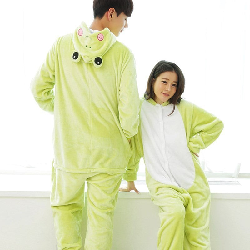 Mixed batch autumn and winter flannel children's cartoon conjoined animal pajamas Tigger home clothes too long thick wholesale