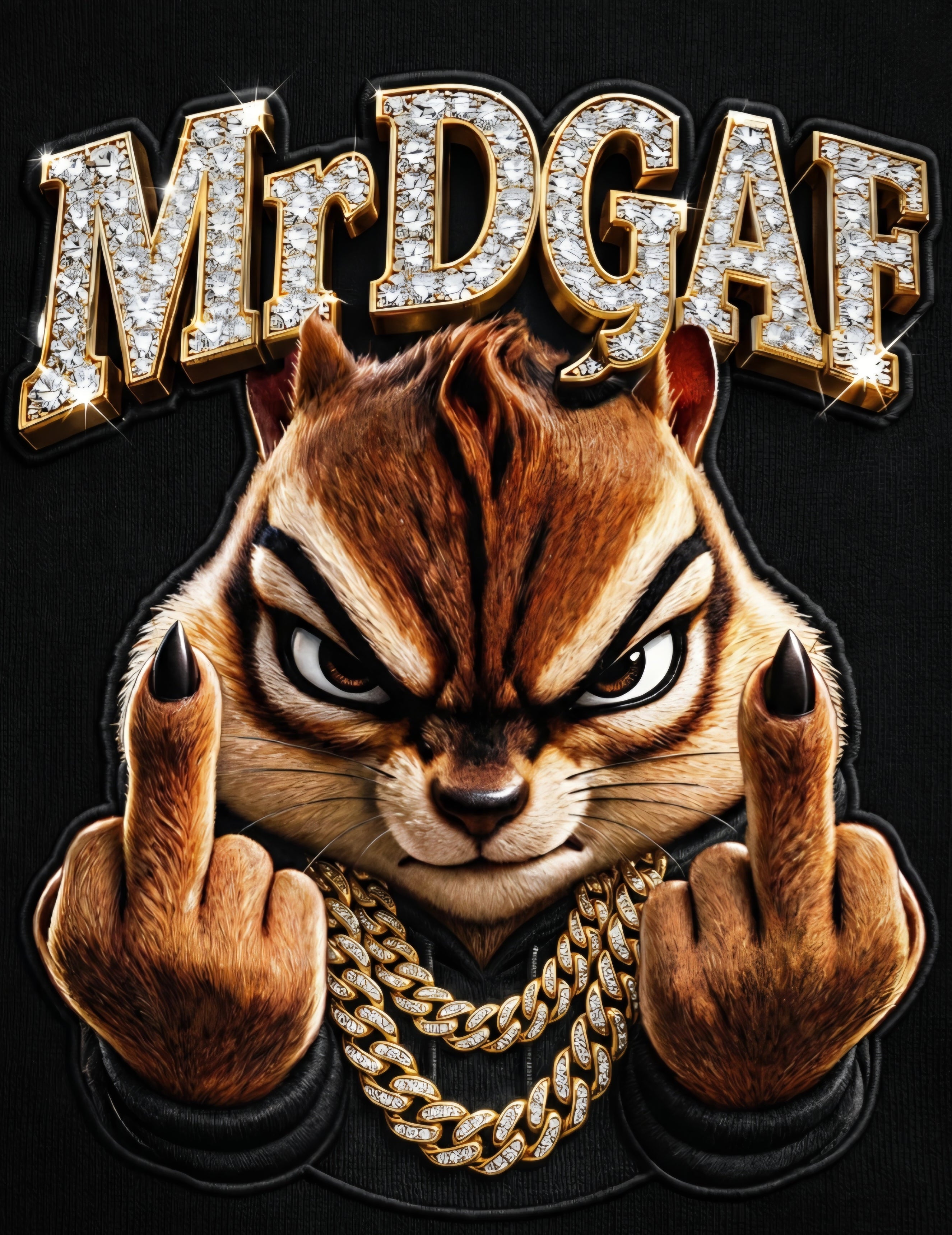 Kiss-Cut Vinyl Decal — Edgy 'Mr DGAF' Middle Finger Graphic Sticker (F*** You)