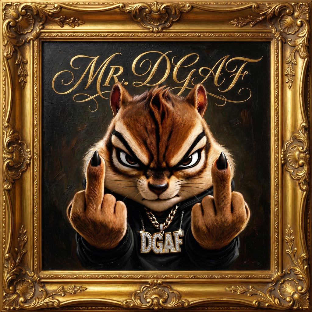 Kiss-Cut Vinyl Decal — Edgy 'Mr DGAF' Middle Finger Graphic Sticker (F*** You)